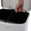 Kitchen Rubbish Waste Bin Recycling Dual Multi Compartment Pedal Dustbins Wheels