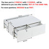 White High Gloss LED Coffee Table Wooden with 4 Drawers 16 Colors Adjustable