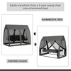 Garden Swing Chair Patio Hammock Outdoor 3Seater Bench Canopy Lounger Sun Shade