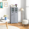 Tall Bathroom Storage Cabinet Freestanding Organizer Cabinet Adjustable Shelves