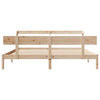 Bed Frame with Headboard 200x200 Solid Wood Pine G6C7