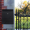 Letter Post Mail Box Metal Wall Door Gate Fence Garden Home House Lockable
