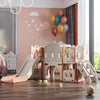 Kids Climber Crawl Slide Set Activity Center wit Basketball Hoop & Football Goal