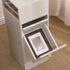 Slim Tall Bedside Table Cabinet with Drawer & Storage Space for Bedroom