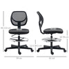 Tall Office Chair Draughtsman Chair with 360° Wheels for Standing Desk Black
