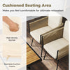 Outdoor Patio Furniture Set 5 Pieces Patio Dining Set-White