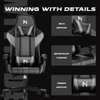 Ergonomic Gaming Chair Computer Chair Racing Chair Swivel,Gray