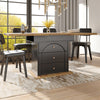 Extendable Dining Table with Hidden Storage Space Telescopic Table Kitchen Table