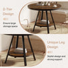 90cm Round Dining Table, Industrial Small Kitchen Table with Metal Legs for 2-4