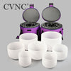 432Hz 6"-12" Crystal Singing Bowl Set of 7 Chakra Quartz for Sound Healing
