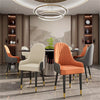Dining Chairs 2/4Pcs Modern Leather High Back Sturdy Metal Legs Home Office Cafe