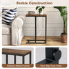 Bedroom C-Shaped End Table for Couch and Bed-Coffee