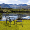 Garden Chairs Patio Chair Set of 2 Stackable Metal Chairs Outdoor Furniture UK