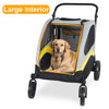 Large Dogs Stroller Foldable Pet Travel Carriage Breathable &Portable 45.5” Tall