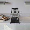SNDOAS Gas Hob 2 Burners, NG/LPG Convertible, Built-in 30cm Stainless Steel