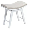 Make-Up Stool Dressing Chair with Curved Seat Cushion Wooden Desk Stool