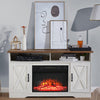 Electric Fireplace With TV Stand Unit Cabinet Fire Logs Heater Flame Living Room