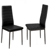Glass Round Dining Table Set And Chairs Faux Leather Modern Chrome Legs Kitchen