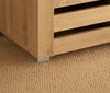 3 Door Oak Wooden Shoe Storage Cabinet Rack Stand Cupboard Slatted Doors