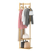 Solid Wooden Coat Rack Storage Shelf Hall Tree Hat Hanger Entryway Bedroom Stand