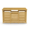 Triple Wheelie Bin Storage Wooden Store Cover Garden Rubbish Dustbin 3 Shed
