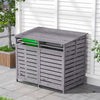 Double Wheelie Bin Storage Grey Slatted Store Cover Garden Rubbish Dustbin 2Shed