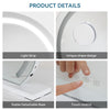 Hollywood Makeup Mirror Large Vanity Light Mirror with Dimmable LED Bulbs Round