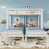Triple Sleeper Bunk Beds Single Bed Pine Wood Bed Frame Kids Children Bed White