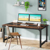 Tribesigns 63x31.5" Modern Computer Desk for Home Office, Rustic/Black.