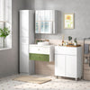 kleankin High Gloss Tall Bathroom Cabinet with Adjustable Shelves White