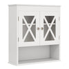 White Bathroom Cabinet Wall Mounted Medicine Cabinet w/ Adjustable Shelf
