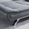 190cm Upholstered Grey Sofa Bed Sleeper Recliner Chair Beds Settee Couch Sofabed