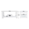 2 Tiers Coffee Table Rectangle Drawer Living Room Tea Tables with Storage Shelf