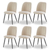 Set of 2,4,6 Velvet Suede Dining Chairs Upholstered seat Ergnomic with Metal Leg