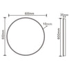Round LED Bathroom Wall Mirror with Demister Pad Illuminated Warm Lights 600x600
