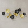 Metal Wall Art with Lotus-Leaf Design, Hanging Wall Sculpture for Living Room