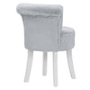 Faux Fur Plush Vanity Stool Dressing Table Chair Bedroom Makeup Chair w/Backrest