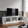 High Gloss 150cm TV Stand Cabinet with LED Lights 2 Doors Living Room Sideboard