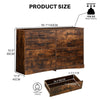 Double Dresser with 8 Drawers Bedroom Storage Sleek & Spacious Design Brown