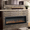 60 Inch Electric Wall Mounted Inset 9 Flames LED Fireplace Heater Crystal Effect