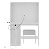 White Dressing Table With Hollywood LED Mirror&Stool Vanity Makeup Desk 4Drawers