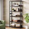5-Tier Tall Bookshelf, 180cm Open Bookcase Floor Standing Display Shelving Unit