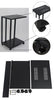 Metal Side Table 2 Layer Sofa End Coffee Snack Table with Wheels for Living Room