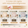 Makeup Vanity Desk Dressing Table w/Charging Station& Mirror-White
