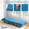 Convertible Single Folding Sofa Bed Sleep Chair 6 Positions Adjustable Backrest