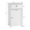 Bathroom Floor Cabinet Freestanding Storage Unit Cabinet w/Adjustable Shelf