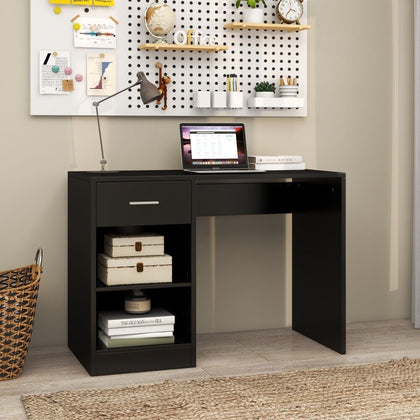 100x40cm Computer Desk Study Desk Writing Table PC Desk with 1 Drawer 2 Shelf