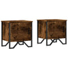Bedside Cabinets 2 pcs Smoked Oak 40x30x40 cm Engineered Wood UK