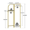 Durable Coat Rack Sturdy Entryway Garment Stand 180-90° Foldable Storage Shelf