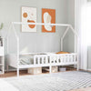 ' House Bed Frame White 80x200 Solid Wood Pine W3R6